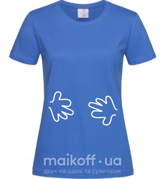 Женская футболка РУЧКИ Ярко-синий фото