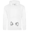 Жіноча толстовка (худі) РУЧКИ Білий фото
