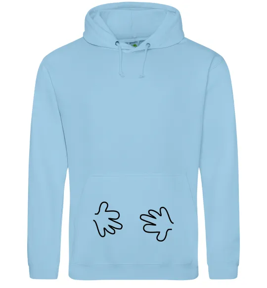 Женская толстовка (худи) РУЧКИ Голубой фото