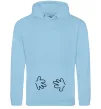 Женская толстовка (худи) РУЧКИ Голубой фото