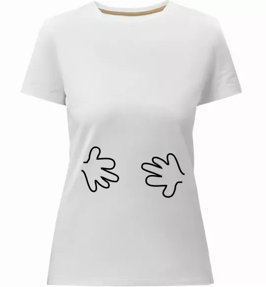 Женская премиум футболка РУЧКИ Белый фото