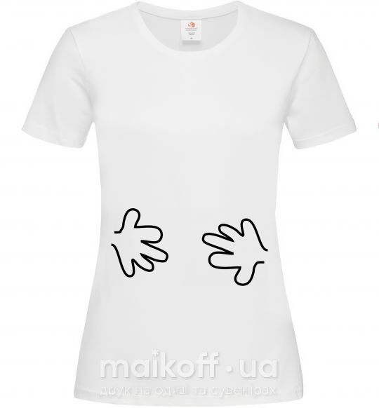 Женская футболка РУЧКИ Белый фото