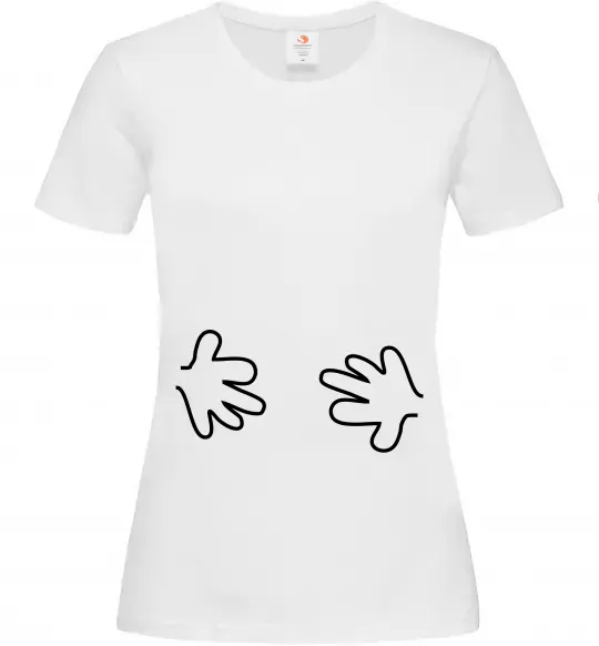 Женская футболка РУЧКИ Белый фото