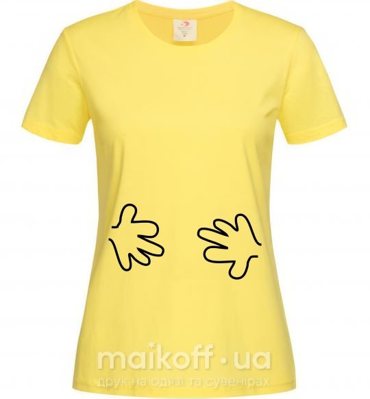 Жіноча футболка РУЧКИ Лимонний фото