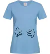 Женская футболка РУЧКИ Голубой Женская футболка РУЧКИ Голубой фото