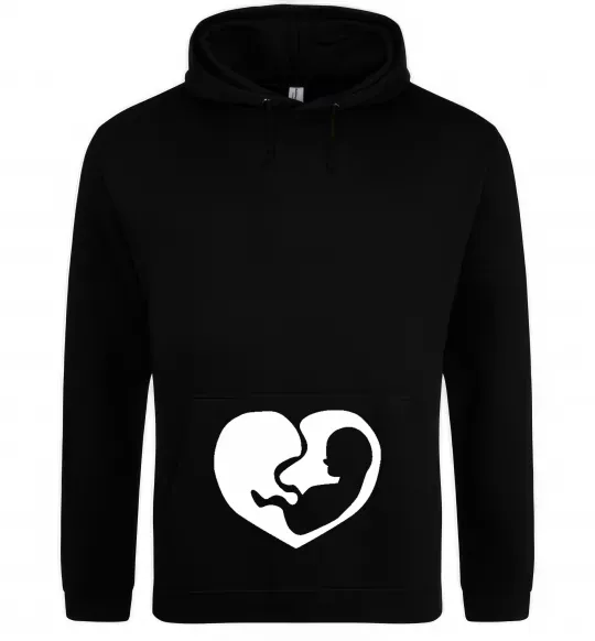 Жіноча толстовка (худі) BABY в животике Чорний фото