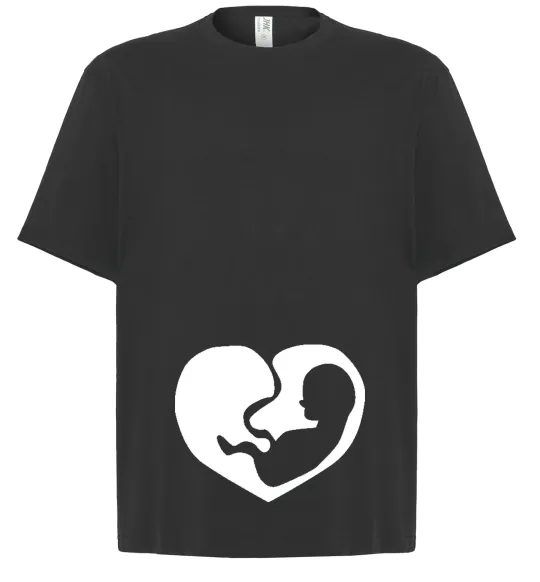 Футболка Оверсайз BABY в животике Чорний фото