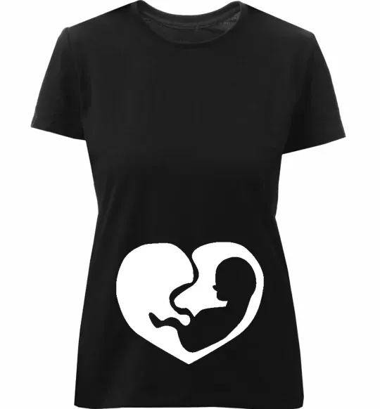 Жіноча преміум футболка BABY в животике Чорний фото