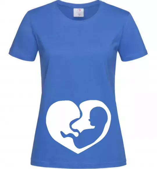 Жіноча футболка BABY в животике Яскраво-синій фото