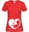 Женская футболка BABY в животике Красный фото