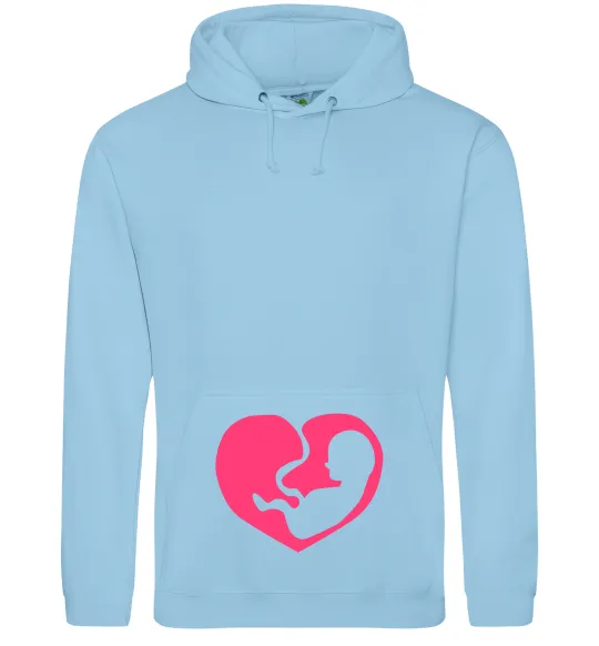 Жіноча толстовка (худі) BABY в животике Блакитний фото