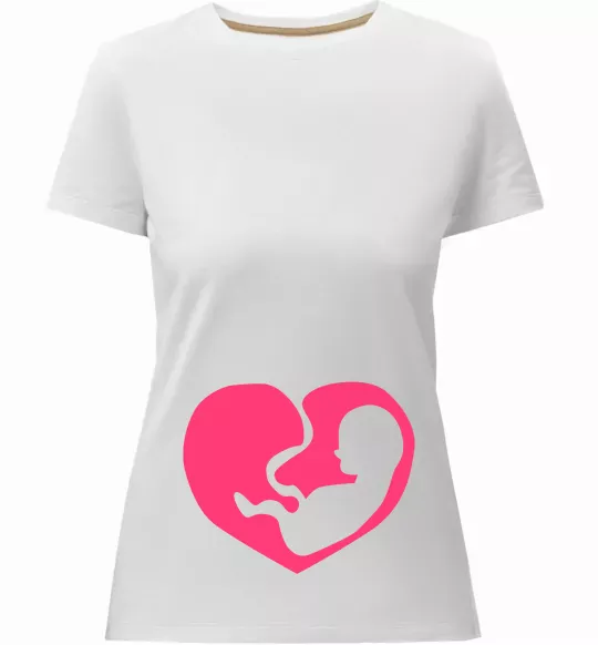 Жіноча преміум футболка BABY в животике Білий фото