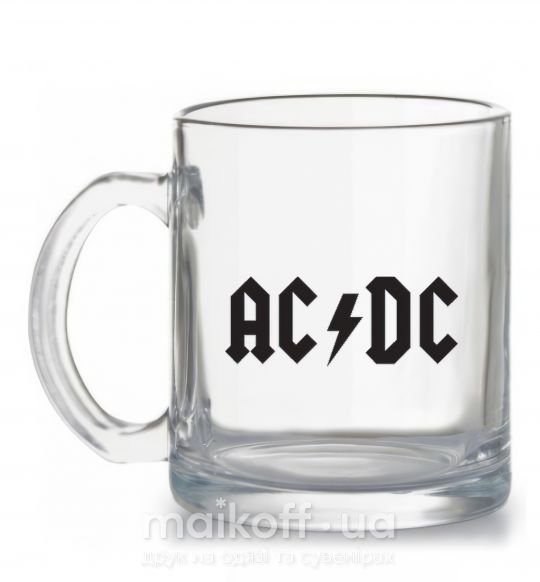 Чашка скляна AC/DC Прозорий фото