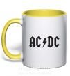 Чашка с цветной ручкой AC/DC Солнечно желтый фото