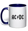 Чашка з кольоровою ручкою AC/DC Глибокий темно-синій фото