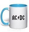 Чашка с цветной ручкой AC/DC Голубой фото