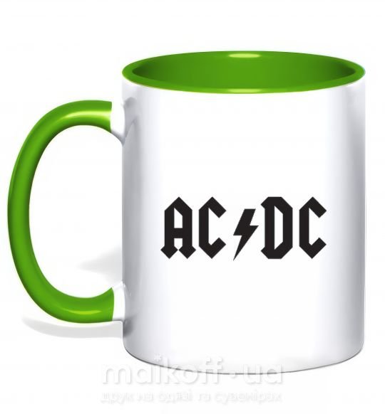 Чашка с цветной ручкой AC/DC Зеленый фото