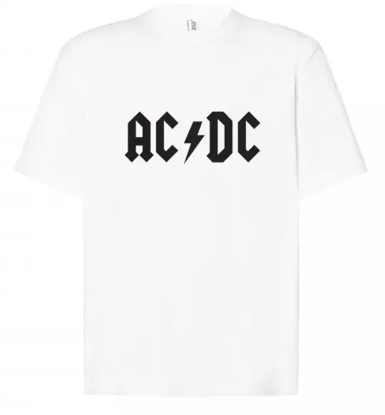 Футболка Оверсайз AC/DC Білий фото