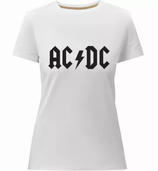 Жіноча преміум футболка AC/DC Білий фото