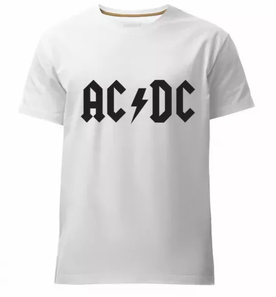 Мужская премиум футболка AC/DC Белый фото