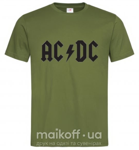 Мужская футболка AC/DC Оливковый фото