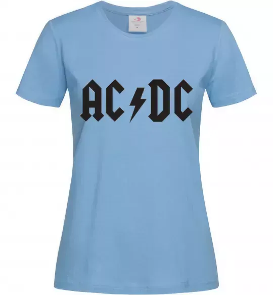 Жіноча футболка AC/DC Блакитний фото