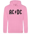 Женская толстовка (худи) AC/DC Розовый фото