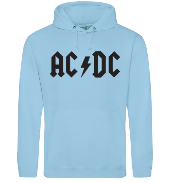 Женская толстовка (худи) AC/DC Голубой фото