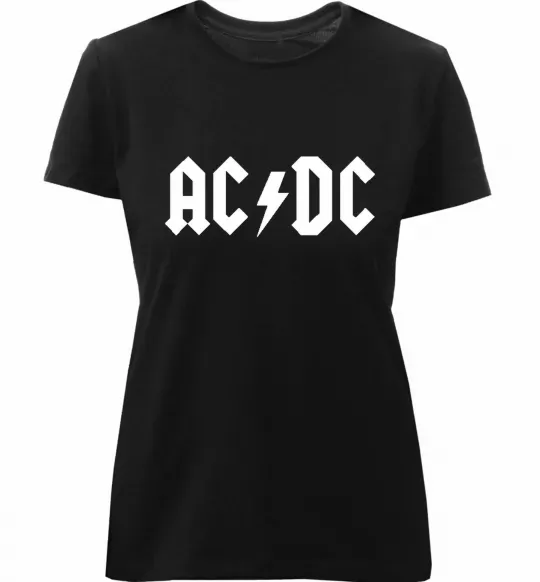 Жіноча преміум футболка AC/DC Чорний фото