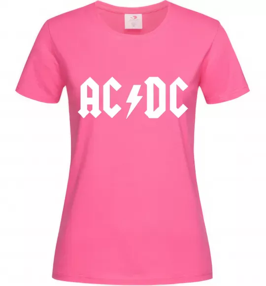 Жіноча футболка AC/DC Яскраво-рожевий фото