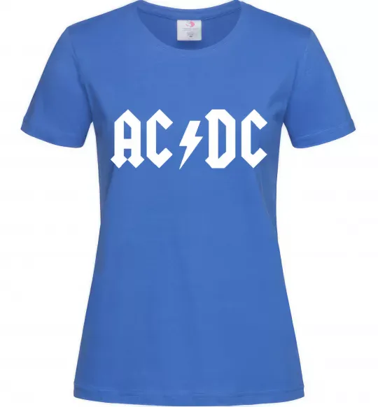 Жіноча футболка AC/DC Яскраво-синій фото