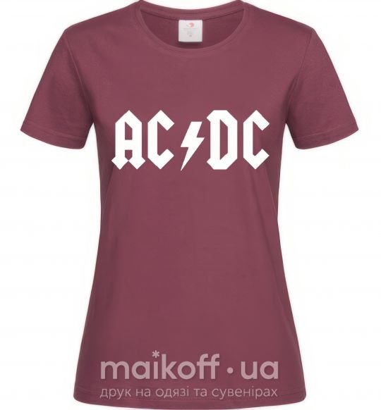 Жіноча футболка AC/DC Бордовий фото