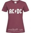 Женская футболка AC/DC Бордовый фото