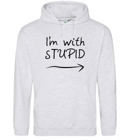 Жіноча толстовка (худі) I'M WITH STUPID Жіноча толстовка (худі) I'M WITH STUPID