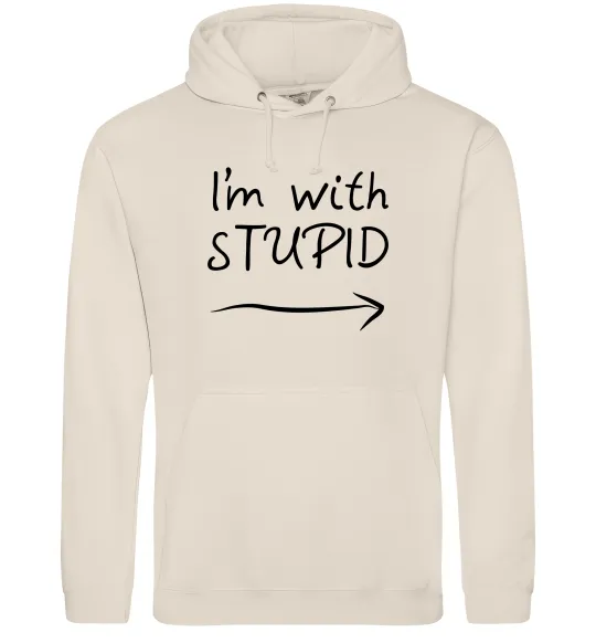 Женская толстовка (худи) I'M WITH STUPID Таш фото
