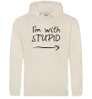 Женская толстовка (худи) I'M WITH STUPID Таш Женская толстовка (худи) I'M WITH STUPID Таш фото
