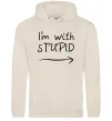 Мужская толстовка (худи) I'M WITH STUPID Таш фото