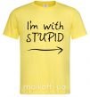 Мужская футболка I'M WITH STUPID Лимонный фото