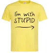 Чоловіча футболка I'M WITH STUPID Лимонний Чоловіча футболка I'M WITH STUPID Лимонний фото