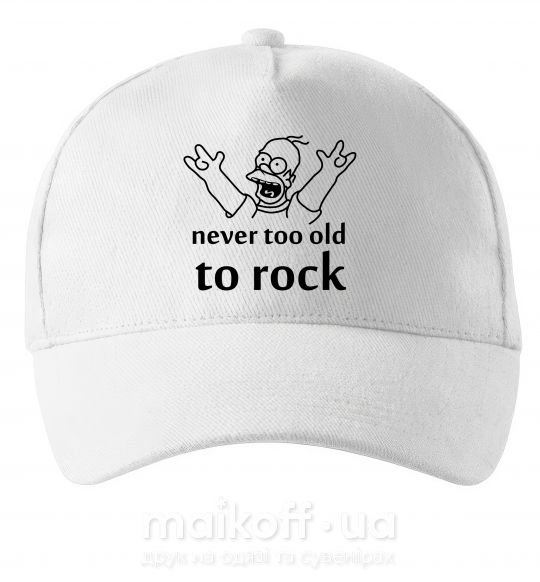 Кепка Homer Never too old to rock Белый фото