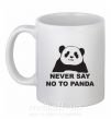 Чашка керамічна Never say no to panda Білий фото