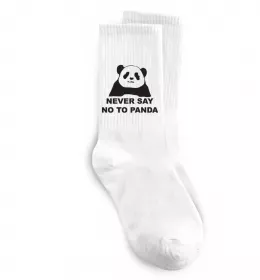 Носки Never say no to panda Белый фото