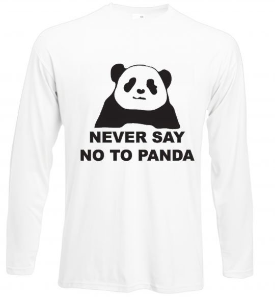 Реглан Never say no to panda Белый фото