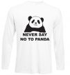 Лонгслів Never say no to panda Білий фото