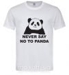 Чоловіча футболка Never say no to panda Білий фото