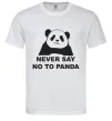 Мужская футболка Never say no to panda Белый фото