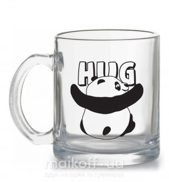 Чашка скляна HUG Прозорий фото