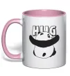 Чашка с цветной ручкой HUG Нежно розовый фото