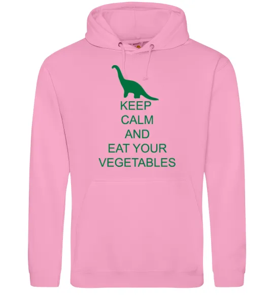 Чоловіча толстовка (худі) KEEP CALM AND EAT VEGETABLES Рожевий фото