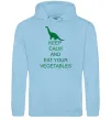Чоловіча толстовка (худі) KEEP CALM AND EAT VEGETABLES Блакитний фото